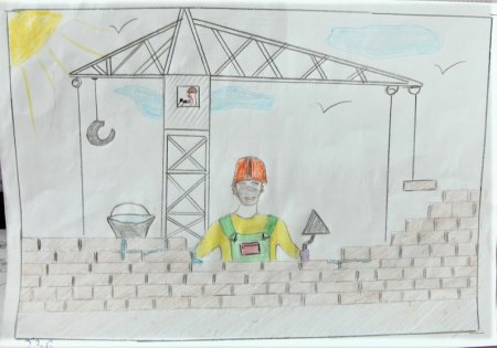 Профессия Строитель раскраска