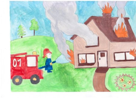 Рисунок на тему пожарная безопасность