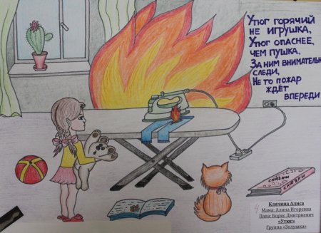 Рисунок на тему не играй с огнем