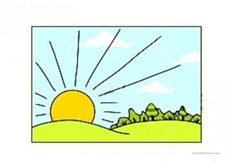 Утро рисунок для детей