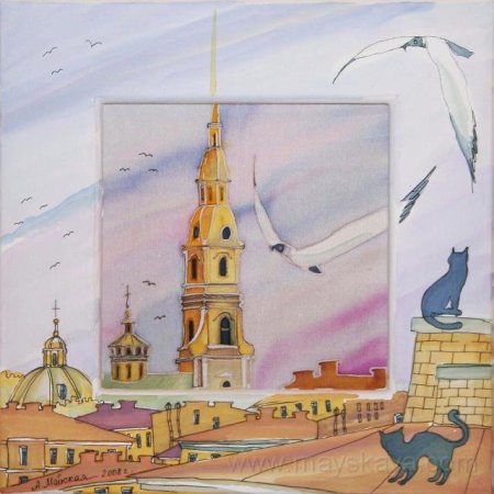 Петропавловская крепость в Санкт-Петербурге рисунок