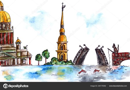 Петропавловская крепость СПБ рисунок
