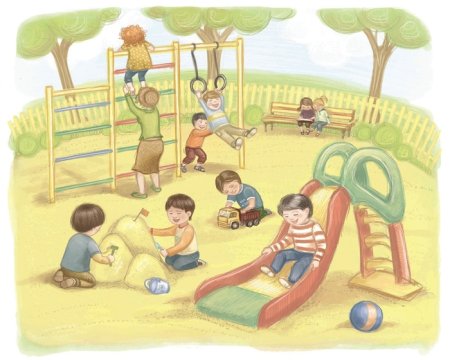 Сюжетная картина в песочнице