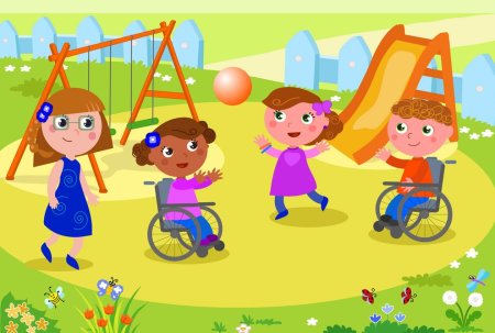 Рисунок здоровый ребенок и инвалид