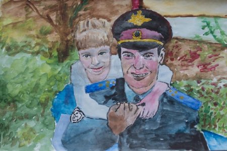 Детский рисунок сотрудник полиции