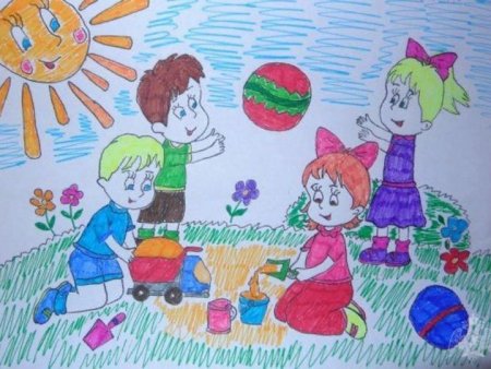 Рисунок на тему детский сад