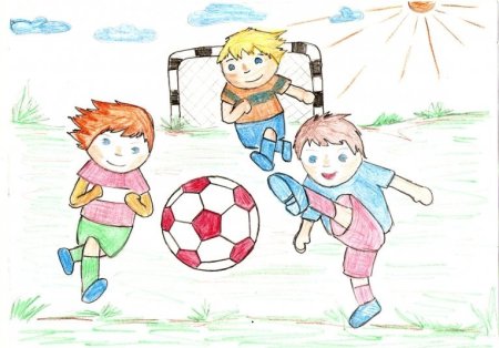 Детские рисунки про спорт