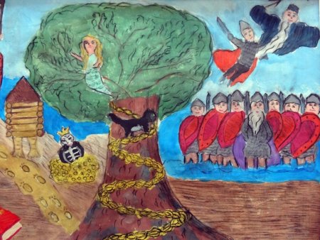 Аппликация по поэме Руслан и Людмила