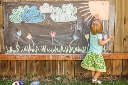 Детские рисунки на заборе своими руками