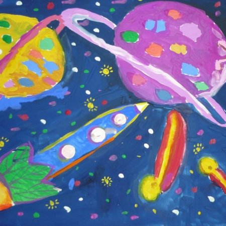 Рисунок ко Дню космонавтики