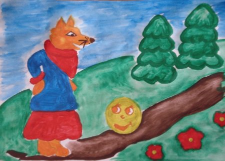 Рисунок на тему Колобок