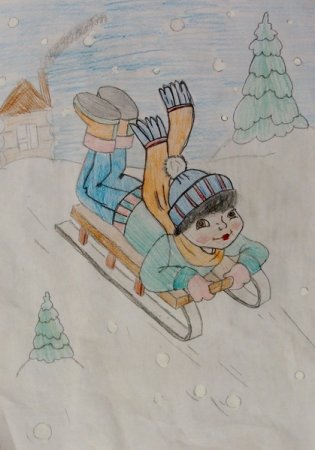 Рисование зимние каникулы