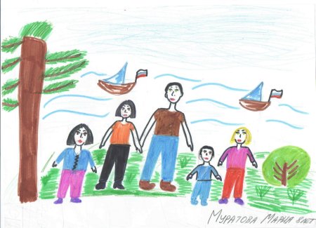 Рисунок семьи из 4 человек