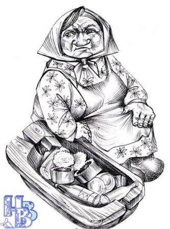 Старуха и корыто рисунок