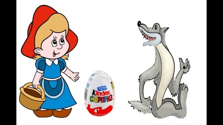Красная шапочка и волк для детей
