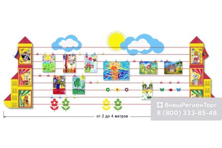 Оформление выставки работ в детском саду