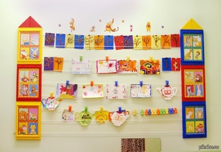 Стенд для рисунков в детском саду