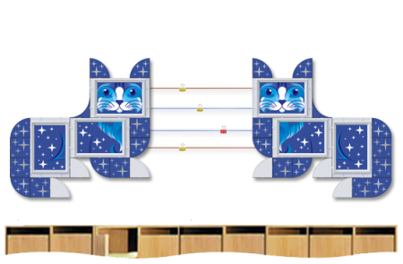 Держатель для рисунков в детском саду