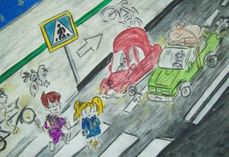 Рисунки на тему дорожно транспортного травматизма