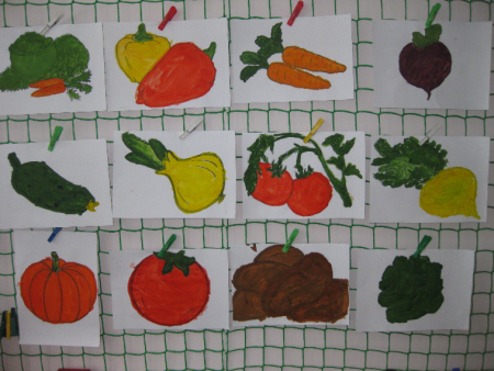 Рисование овощи и фрукты старшая группа