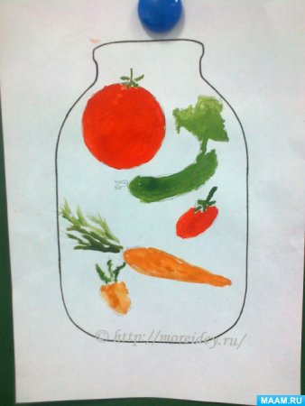 Рисование овощи в средней группе