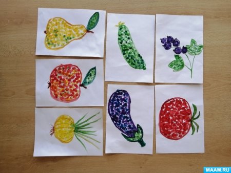 Нетрадиционное рисование овощей и фруктов