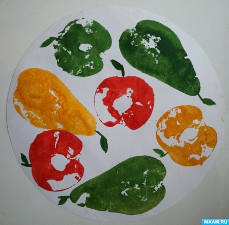 Рисование фрукты младшая группа