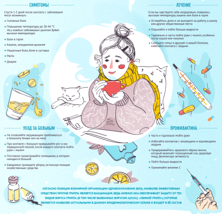Грипп инфографика