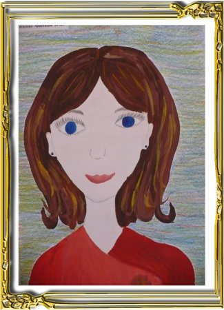 Рисуем маму с цветами