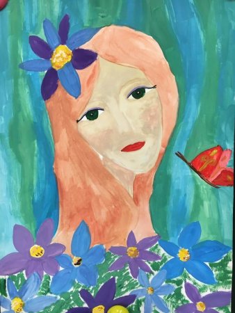 Портрет мамы детский рисунок