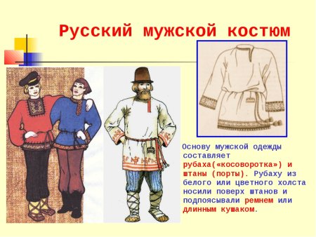 Старинная русская мужская одежда