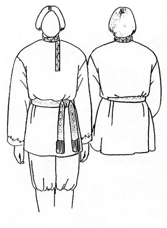 Экскизнародного праздничного костюма.