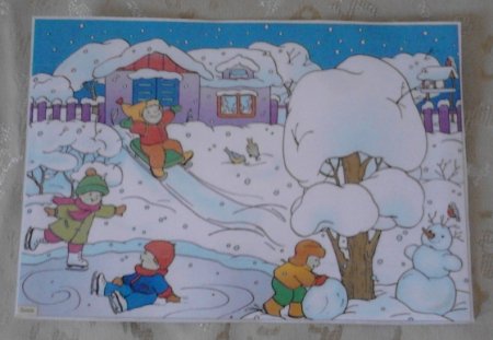 Рисунок на зимнюю тему в детский сад