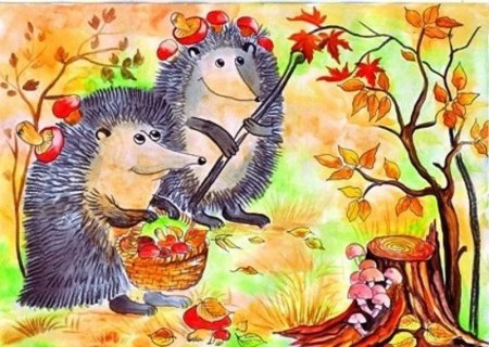 Рисунки осени для срисовки