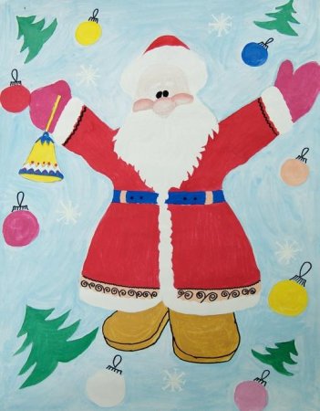 Рисование Деда Мороза