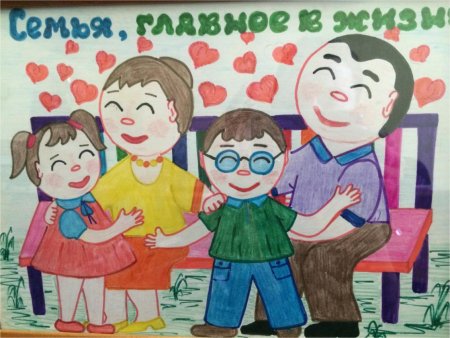 Рисование моя дружная семья