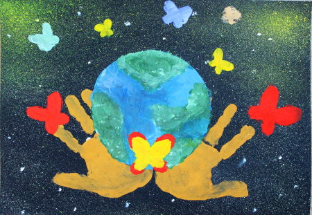 Аппликация на тему Планета земля