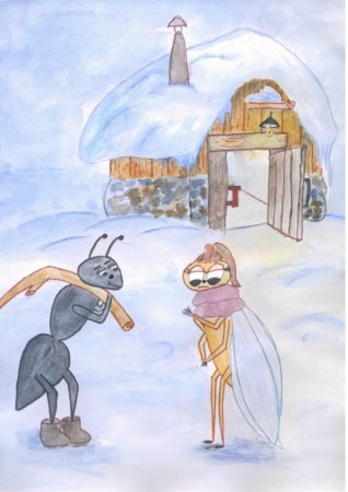 Муравей из басни Стрекоза и муравей