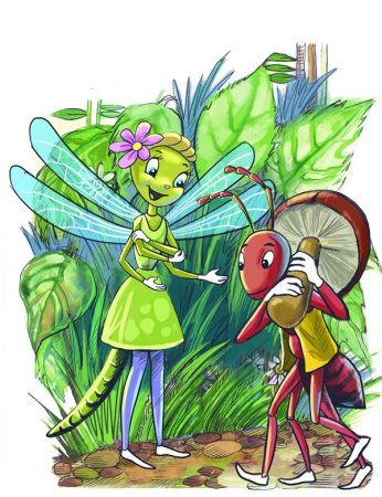 Басня Крылова Стрекоза и Мура