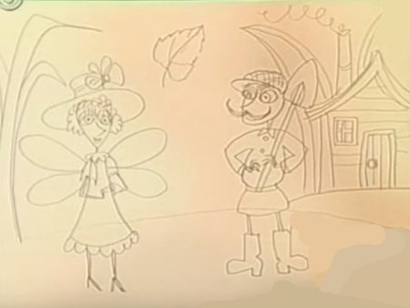 Иллюстрация к басне Крылова Стрекоза и муравей