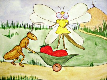 Стрекоза и муравей. Басни