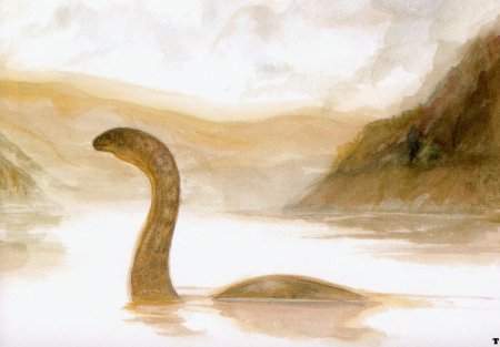 Озерное чудовище картина художника