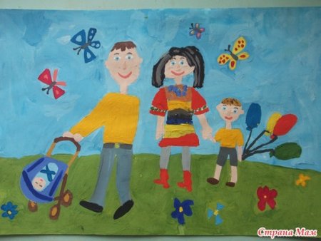 Рисунок для садика тема папа