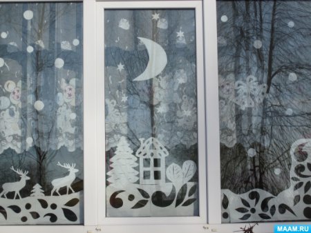Зимняя сказка на окне
