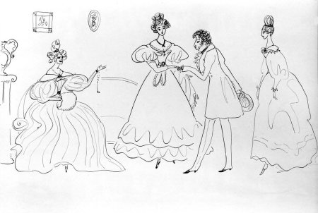 Рисунки Нади Рушевой Пушкин