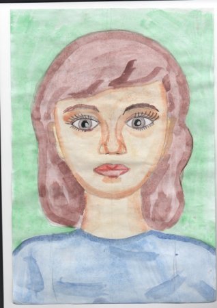 Рисование портрета мамы акварелью