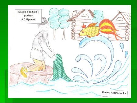 Литература 4 класс иллюстрация к сказке о рыбаке и рыбке