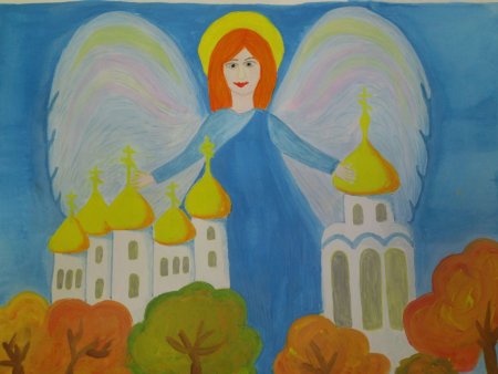 Рождественский храм в карандаше