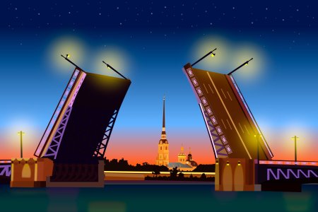 Петропавловская крепость разводной мост