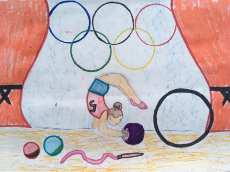 Рисунки детей на спортивную тематику